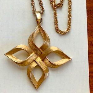 CMI Signed Runway Cross Pendant Necklace